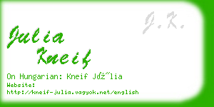 julia kneif business card